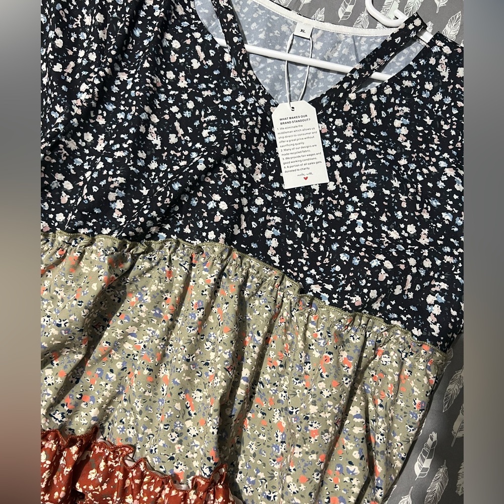 NWT Boutique Brand Made with Love Floral Blouse